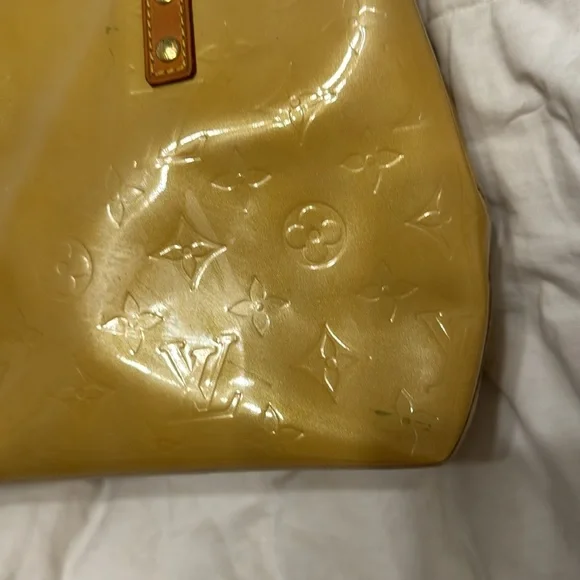 Louis Vuitton Bag Reade Monogram Vernis Pm Yellow/Gold Patent Leather Tote Small - Picture 11 of 13